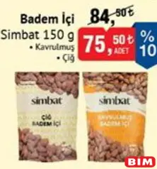 SİMBAT BADEM İÇİ 150 G